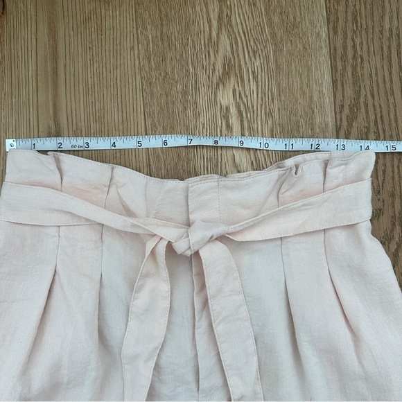 Club Monaco Womens Paper Bag High Waist Tapered Pleated Pants Pink-2 - Picture 15 of 17